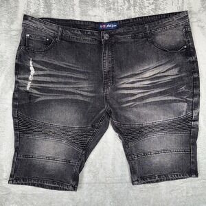 Phat Farm Skinny Fit Stretch Denim Shorts Mens‎ Size 44 Black Y2K Casual Grunge